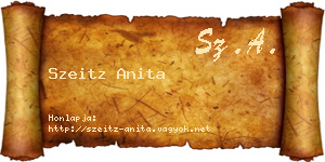 Szeitz Anita névjegykártya